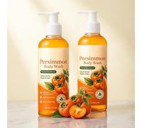 Persimmon Soap Body Wash - Jabón natural de caqui para gel de ducha de edad avanzada contra el olor corporal y el olor de la edad, jabón suave de limpieza y desodorante para olores fuertes para todos