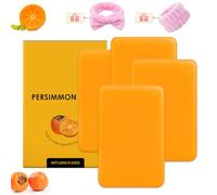 Persimmon Soap for Old People Smell, Persimmons Extract Soaps, Natural Persimmon Soap for Body Odor, For Men and Women (4PCS)