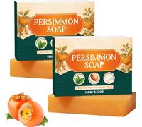 Persimmon Soap For Senior Odor Control,Handmade Deodorizing Persimmon Soap Bar for Old People Smell,Hydrating Body Wash Bars for Women Men,for All Skin Types,Deep Cleaning,Removes Odors (2, 100g)