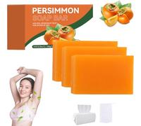 Persimmon Soap, Kakishibu Persimmon Deodorizing Soap, Brightening & Moisturizing Deodorant Body with Green Tea Extract, Odor Control for Body For for Men & Women (3pcs)