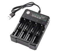 Persistence 18650 Cargador de BateríA de Litio 4 Ranuras 3.7V Soporte de Carga USB Inteligente 14500 Cargador de Linterna Brillante