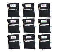 Persistence Bolsa de almacenamiento para sillas de 6 piezas, para aula, organizador de sillas con placa para nombre