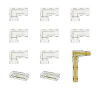Persistence Conector COB de 8 Mm Conector de Esquina/En Forma de L de 8 Piezas, Conectores Sin Espacios de 2 Piezas para Tiras de Luces LED COB, NO para Luces de Cinta de 10 Mm