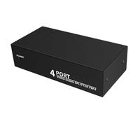 Persistence Divisor AV de 4 VíAs 1 Entrada 4 Salidas Divisor AV Compuesto 1X4 Distribuidor Divisor de Audio y VíDeo para DVD C- Enchufe Europeo