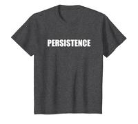 Persistencia Camiseta, Niños, Jaspeado Oscuro, 8 años