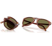 Persol Po0714sm Steve Mcqueen - Gafas de sol estilo aviador para hombre, Terra Di Siena/Verde Polarizado, 54 mm