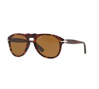 Persol Hombre PO0649 24/57 Gafas de sol Acetato Tortuga Marrón Piloto Polarizado Antirreflejo