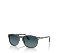 Persol Hombre Sunglass PO3019S - Color del Marco: Gris Transparente, Color de la Lente: Light Blue Gradient Dark Blue Polar