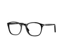 Persol Hombre Persol PO3007VM 95 Monturas ópticas Acetato Negro Transparente Cuadrada Normal