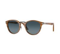 Persol Gafas de sol para hombre PO3108S Acetato tortuga Pantos polarizado 960/S3 49 mm Azul