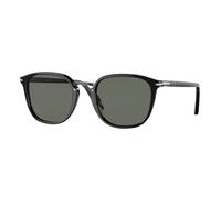 Persol Hombre PO3186S 95/58 Gafas de sol Acetato Negro Verde Redonda Polarizado
