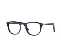 Persol Hombre PO3143V 1141 Monturas ópticas Acetato Azul Transparente Redonda Normal