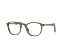 Persol Hombre PO3143V 1142 Monturas ópticas Acetato Verde Transparente Redonda Normal