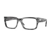 Persol Hombre PO3315V 1192 Monturas ópticas Acetato Gris Transparente Cuadrada Normal
