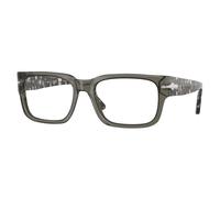 Persol Hombre PO3315V 1219 Monturas ópticas Acetato Gris Transparente Cuadrada Normal