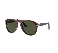 Persol Hombre Sunglass 649 - Original - Color del Marco: Habana, Color de la Lente: Verde