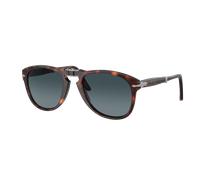 Persol Hombre Sunglass PO0714 714 - Original - Color del Marco: Habana, Color de la Lente: Polarizadas y degradadas azul claro