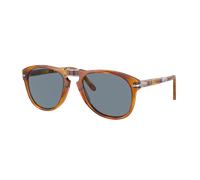 Persol Hombre Sunglass PO0714SM 714SM - Steve McQueen - Color del Marco: Habana Claro, Color de la Lente: Cristal Azul