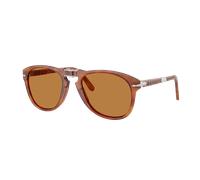 Persol Hombre Sunglass PO0714SM 714SM - Steve McQueen - Color del Marco: Terra Di Siena, Color de la Lente: Marrón claro
