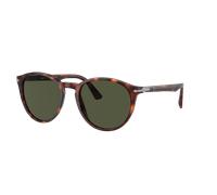 Persol Hombre Sunglass PO3152S - Color del Marco: Habana, Color de la Lente: Verde