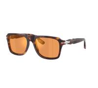 Persol Hombre Sunglass PO8002S - Color del Marco: Habana, Color de la Lente: Naranja