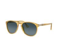 Persol Hombre Sunglass PO9649S - Color del Marco: Miel, Color de la Lente: Azul Claro