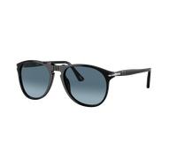 Persol Hombre Sunglass PO9649S - Color del Marco: Negro, Color de la Lente: Azul celeste y azul degradado