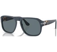 Persol Unisex Sunglass PO3310S - Jean - Color del Marco: Azul Empolvado, Color de la Lente: Polarizadas azul oscuro