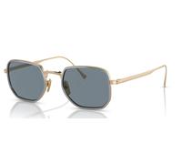 Persol PO5006ST 800556 Oro Plata Cuadrado Redondo Hombre Titanio 47MM Sol