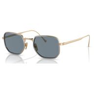 Persol PO5006ST 800556 Oro Plata Cuadrado Redondo Hombre Titanio 47MM Sol