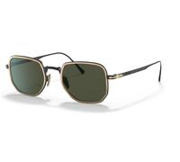 Persol PO5006ST 800831 Negro Oro Cuadrado Redondo Hombre 47MM Titanio Sol