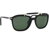 Persol Unisex Persol PO0203S 95/31 Gafas de sol Acetato Negro Verde Cuadrada Normal