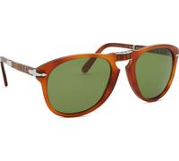 Persol Po0714sm Steve Mcqueen - Gafas de sol estilo aviador para hombre, Terra Di Siena/Verde Polarizado, 54 mm