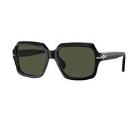 Persol Unisex Persol PO0581S 95/31 Gafas de sol Acetato Negro Verde Cuadrada Normal