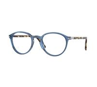 Persol Unisex Persol PO3218V 1202 Monturas ópticas Acetato Azul Transparente Pantos Normal