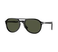 Persol Unisex Persol PO3235S EL PROFESOR SERGIO 95/31 Gafas de sol Acetato Negro Verde Piloto Normal