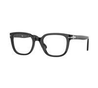 Persol Unisex Persol PO3263V 95 Monturas ópticas Acetato Negro Transparente Cuadrada Normal