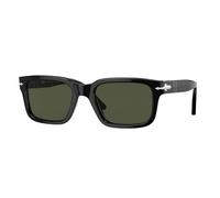 Persol Unisex Persol PO3272S 95/31 Gafas de sol Acetato Negro Verde Cuadrada Normal