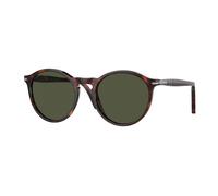 Persol Unisex Persol PO3285S 24/31 Gafas de sol Acetato Tortuga Verde Redonda Normal
