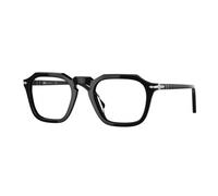 Persol Unisex Persol PO3292V 95 Monturas ópticas Acetato Negro Transparente Cuadrada Normal