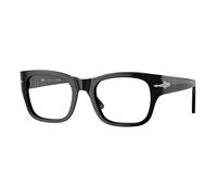 Persol Unisex Persol PO3297V 95 Monturas ópticas Acetato Negro Transparente Cuadrada Normal