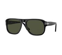 Persol Unisex Persol PO3310S JEAN 95/31 Gafas de sol Acetato Negro Verde Cuadrada Normal