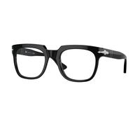 Persol Unisex Persol PO3325V 95 Monturas ópticas Acetato Negro Transparente Pillow Normal