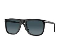 Persol Unisex Sunglass PO3336S - Color del Marco: Negro, Color de la Lente: Azul claro y azul oscuro degradado