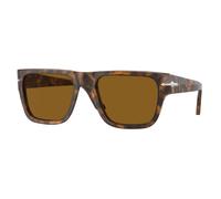 Persol Unisex Persol PO3348S 121033 Gafas de sol Acetato Marrón Marrón Cuadrada Normal