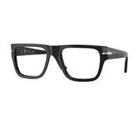 Persol Unisex Persol PO3348V 95 Monturas ópticas Acetato Negro Transparente Cuadrada Normal