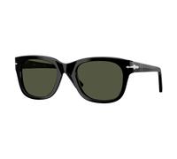 Persol Unisex Persol PO3372S 95/31 Gafas de sol Acetato Negro Verde Cuadrada Normal
