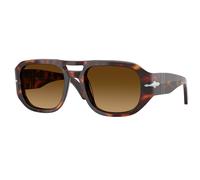 Persol Unisex Persol PO3373S VINCENT 24/85 Gafas de sol Acetato Tortuga Marrón Piloto Normal Sombreado