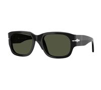 Persol Unisex Persol PO3380S 95/31 Gafas de sol Acetato Negro Verde Cuadrada Normal