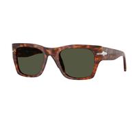 Persol Unisex Persol PO3384S 24/31 Gafas de sol Acetato Tortuga Verde Cuadrada Normal